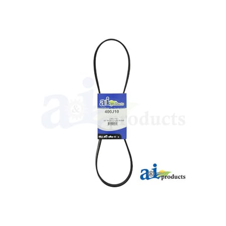 A & I Products Micro-Rib V-Belt (40.0") 17" x1" x4" A-400J10